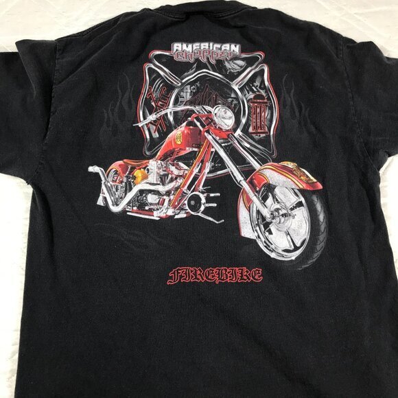 Vintage Well Worn American Chopper black 2 sided‎ T shirt Large - Picture 5 of 6